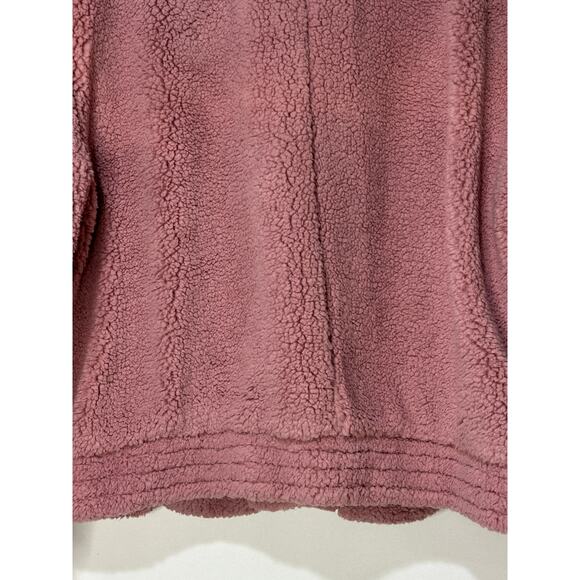 Free People Joplin Faux Fur Cozy Teddy Jacket Smoked Pink Size Large NWT Slouchy - Picture 12 of 15